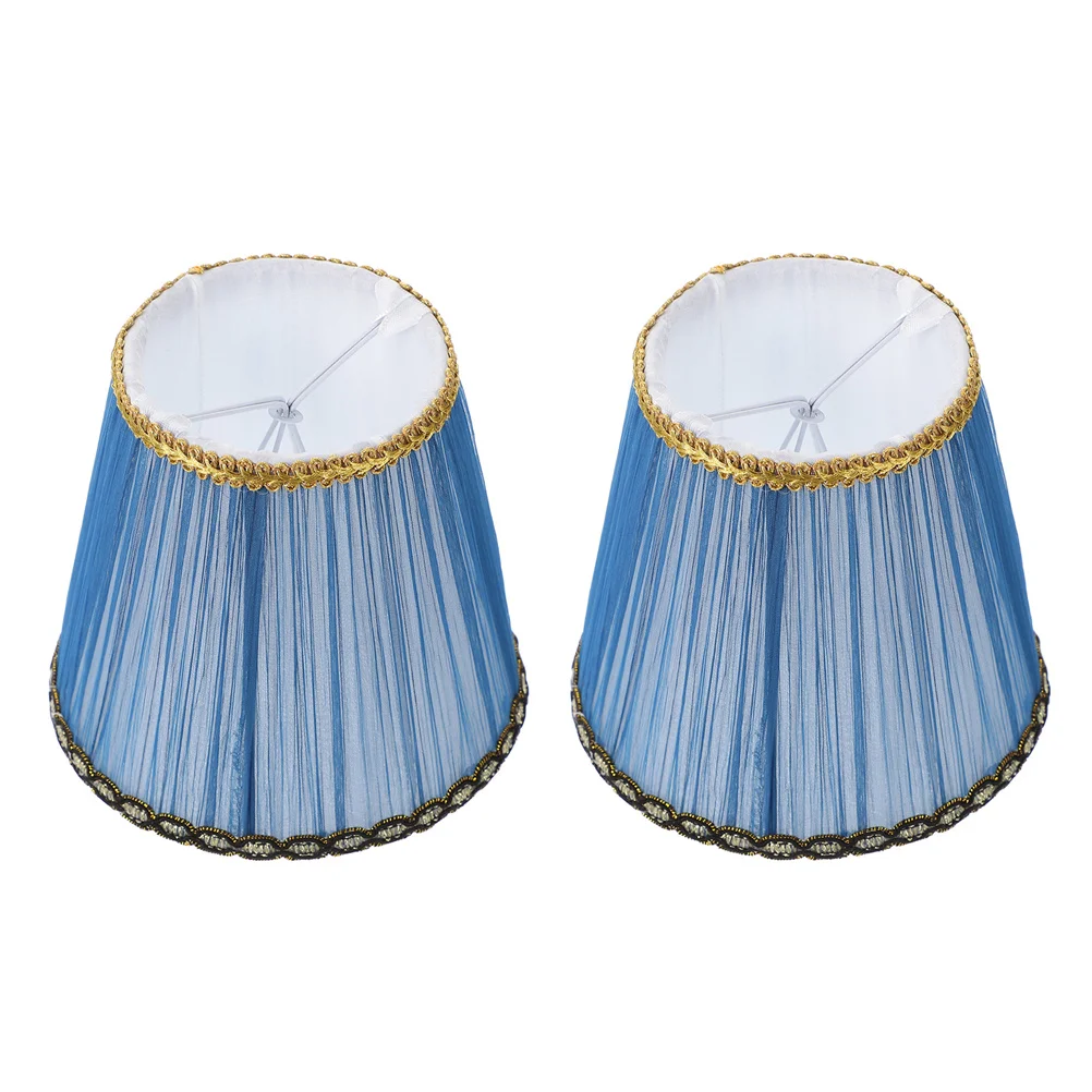 

2Pcs Fabric Clip on Lampshade Table Lamp Shade Bedroom Living Room Dining Room Floor Wall Lamp Soft Light Diffuser Replacement