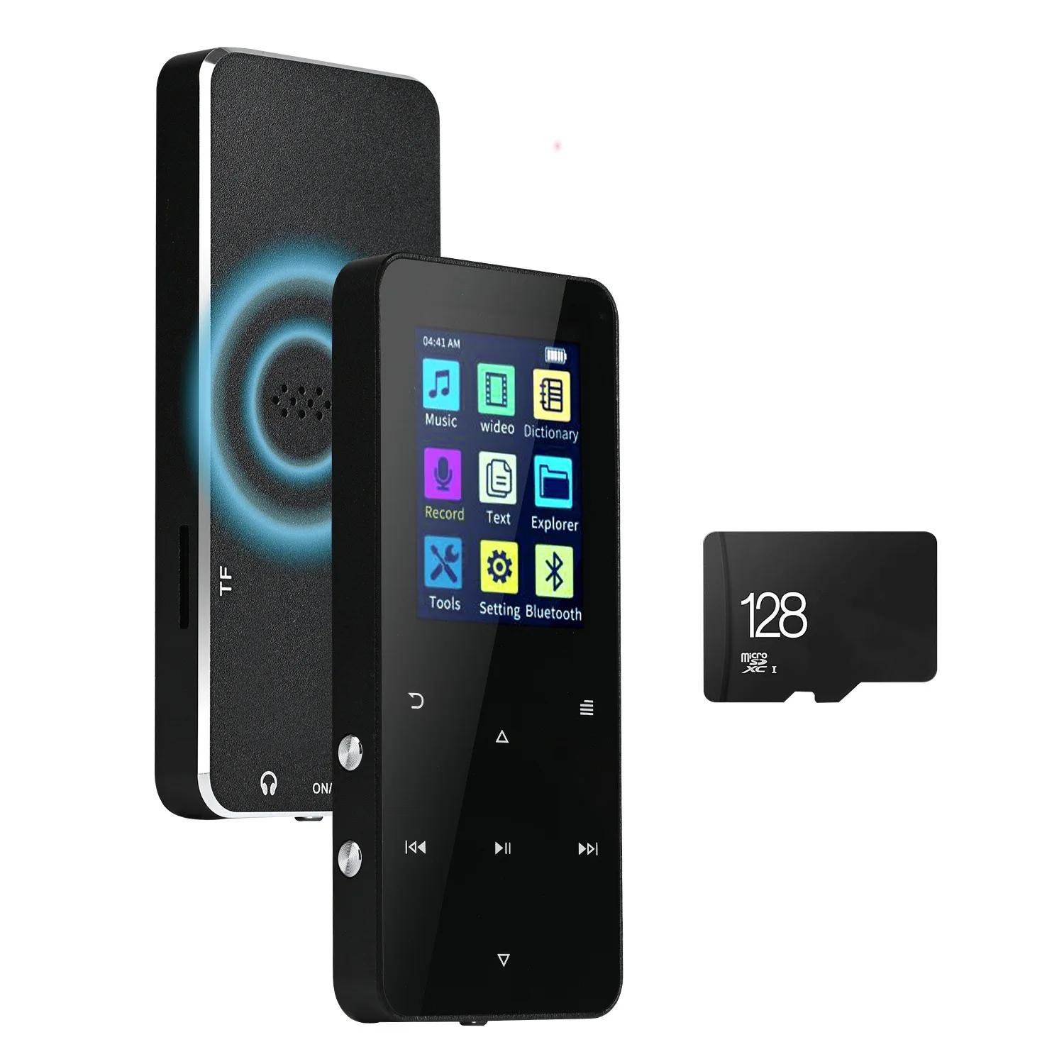 Portable media player, touch-screen Bluetooth MP4/MP3 lossless player supports AB repeat and variable speed external playback