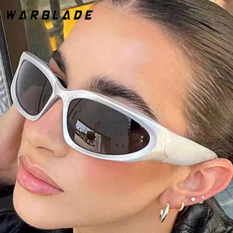 Y2K Futuristic Cyberpunk Outdoor Women's Sunglasses Luxury Design Hip-Hop Men Sunglass Sports Cycling Windproof Goggles UV400