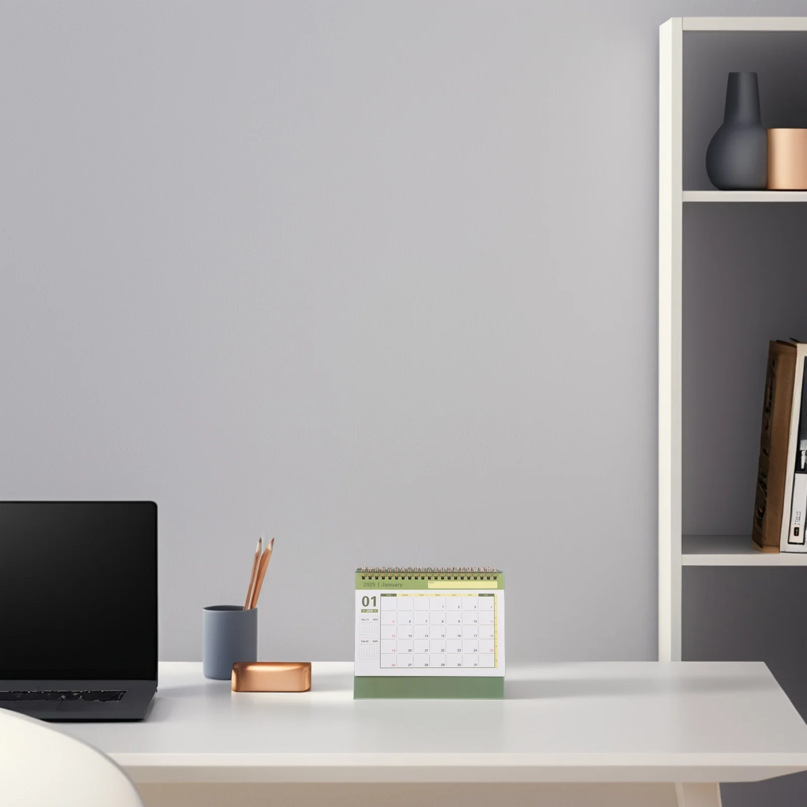 

Minimalist Desktop Stand-Up Paper Desk Calendar For Office Home Decor Portable Long-Lasting Date Tracker Academic Year Organizer