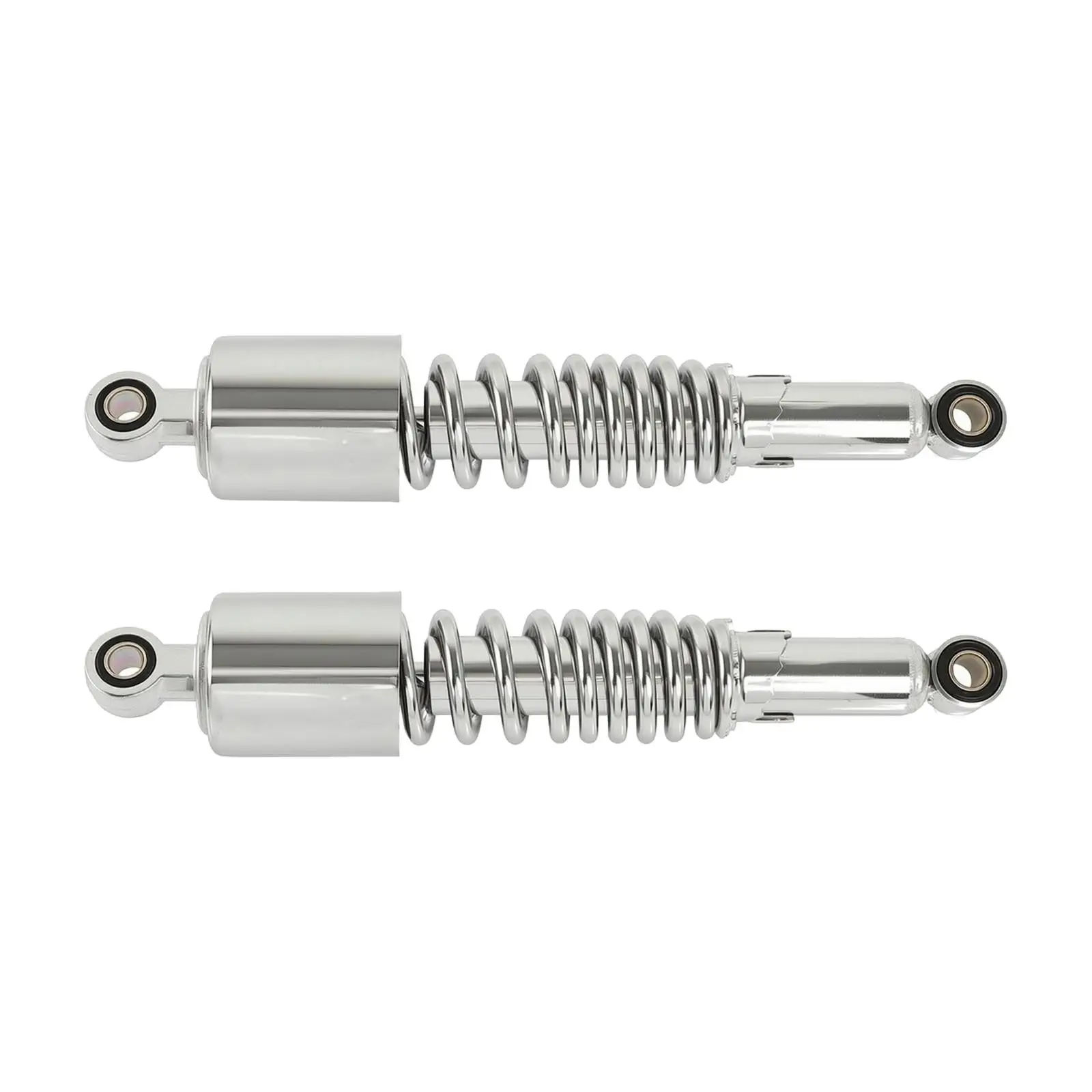 Rear Motorcycle Shock Absorber GN125 Chrome Coil Spring Damper 63mm Body Diameter 35cm Overall Length Sturdy