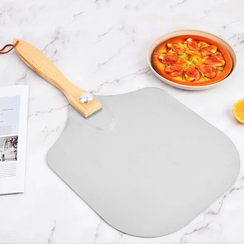 

Handle Non-Stick Perforated Pizza Shovel Pizza Peels Aluminium Alloy Pizza Paddle Spatula Lightweight Pizza Shovel Reusable