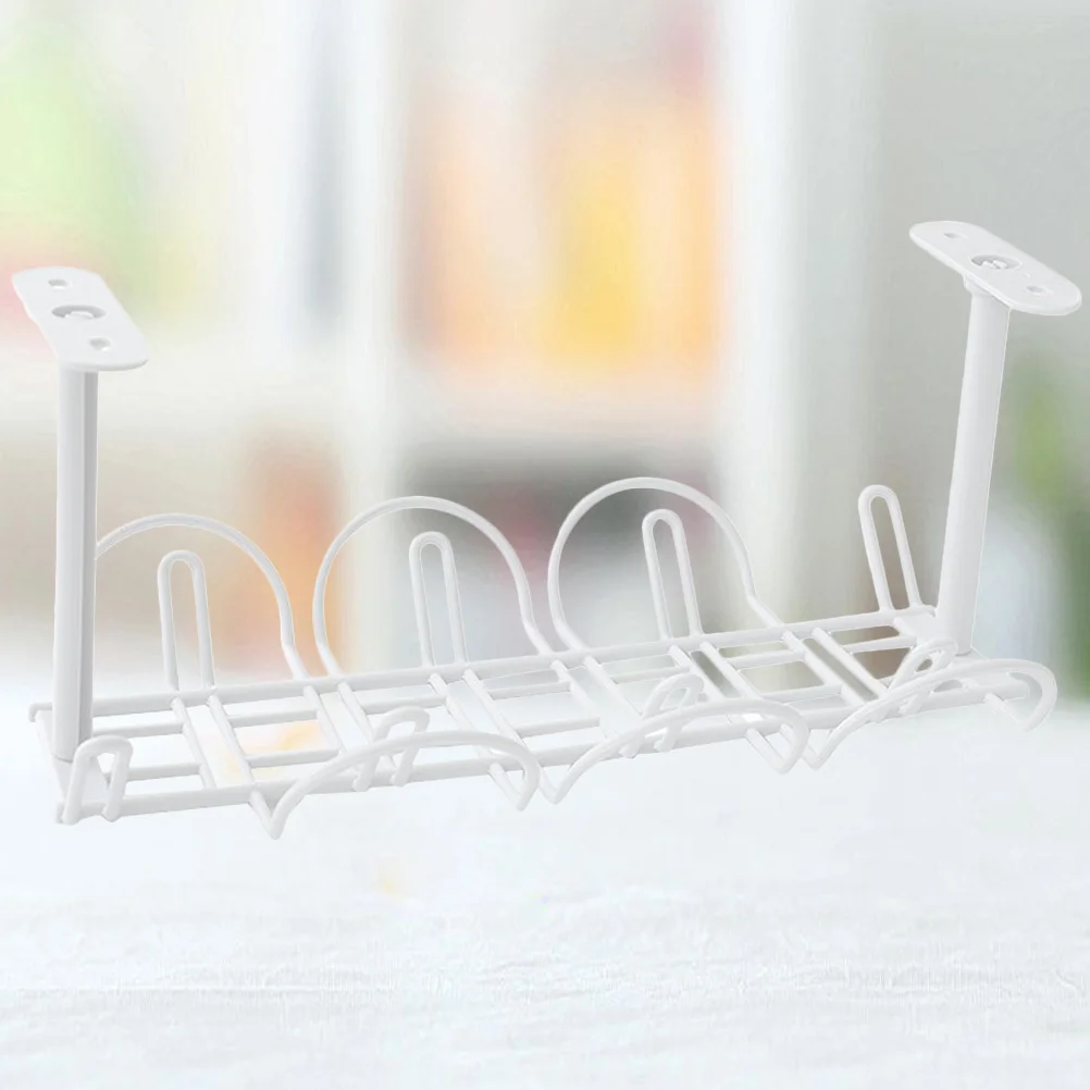 

2Pcs Under Desk Storage Holder Hanging Basket Office Desk Organiser Lightweight Sturdy Storage Shelf for Pens Phone Cables