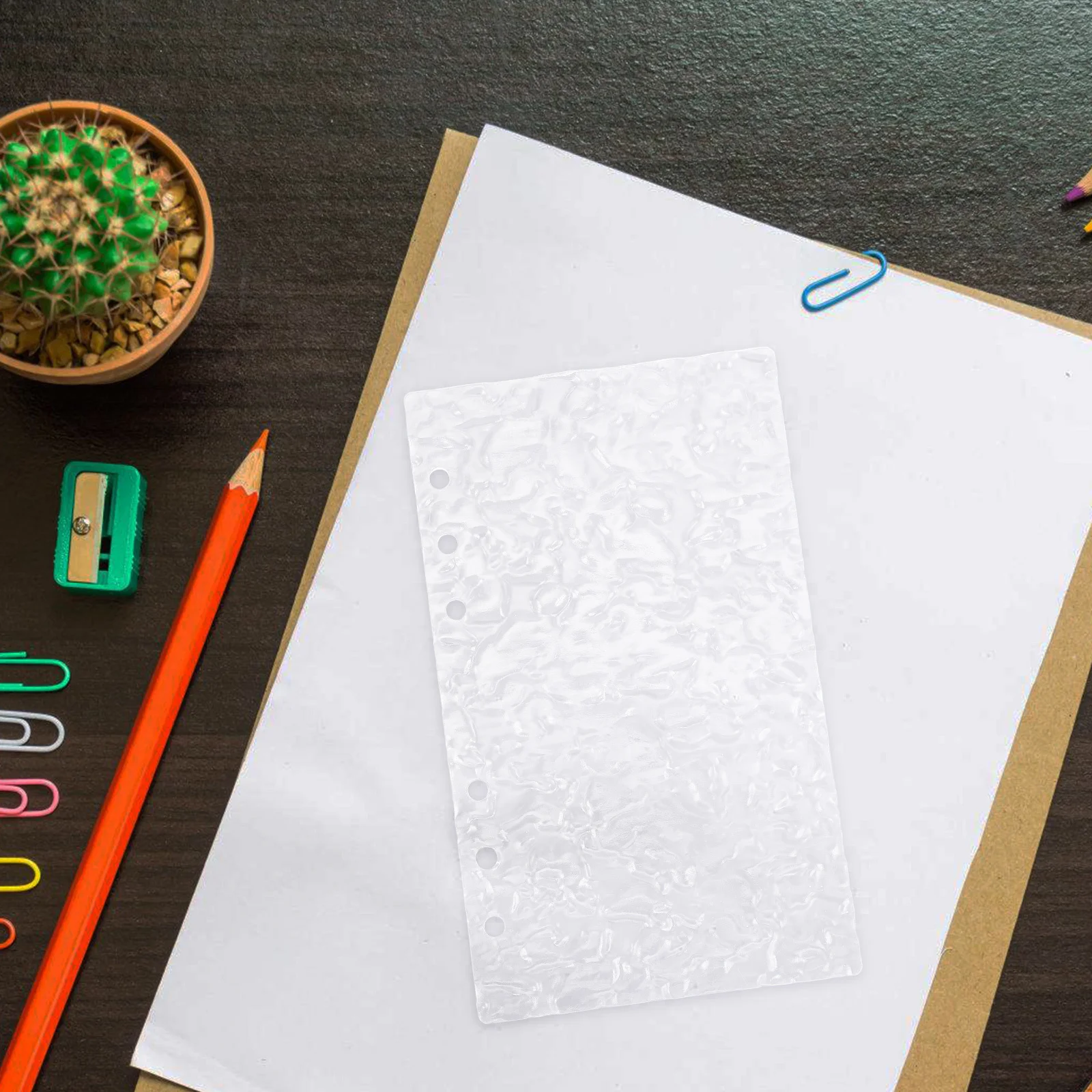 

Clear Acrylic Loose Leaf Notebook Binder Cover A6 Refillable Spiral Notebook Planner Shell Budget Organizer Transparent Hard