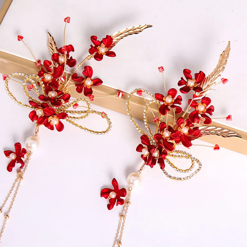 

Stylish Bridal Side Clip Elegant Hairpin Headgear Metal Accessories for Women Wedding Party Headdress Photoshoot Props