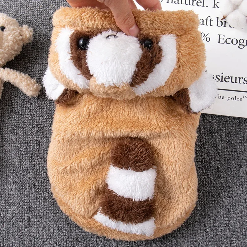 

New 1pc Cozy Plush Dog Hoodie for Small Dogs - Perfect Winter Sweater for Your Furry Friend kawaii clothes