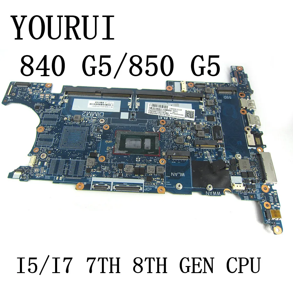 For HP Elitebook 840 G5 850 G5 14U G5 15U G5 Laptop Motherboard with I5/I7 7th 8th Gen CPU mainboard