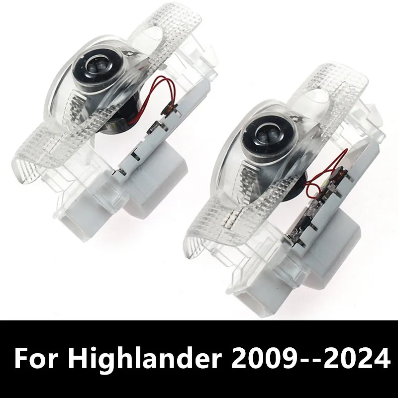 Feux de porte de voiture LED, 2 pièces, feux de bienvenue, feux d'avertissement, feux de signalisation nocturne pour Toyota Highlander 2007 - 2018 2019 2020 2021 2022