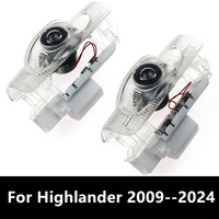 2Pcs LED Car Door Lights Welcome Lights Warning Lamps Night Signal Lights For Toyota Highlander 2007 - 2018 2019 2020 2021 2022