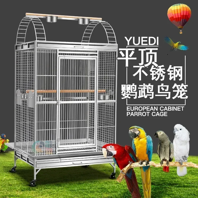 91 66 172cm Stainless Steel Metal Parrot Bird Cage, Extra Large, Giant Large Bird Cage, Villa Parrot Breeding Cage ST68P