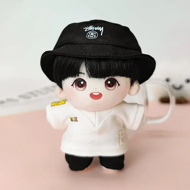 

10cm cotton doll plush doll fisherman hat birthday gift