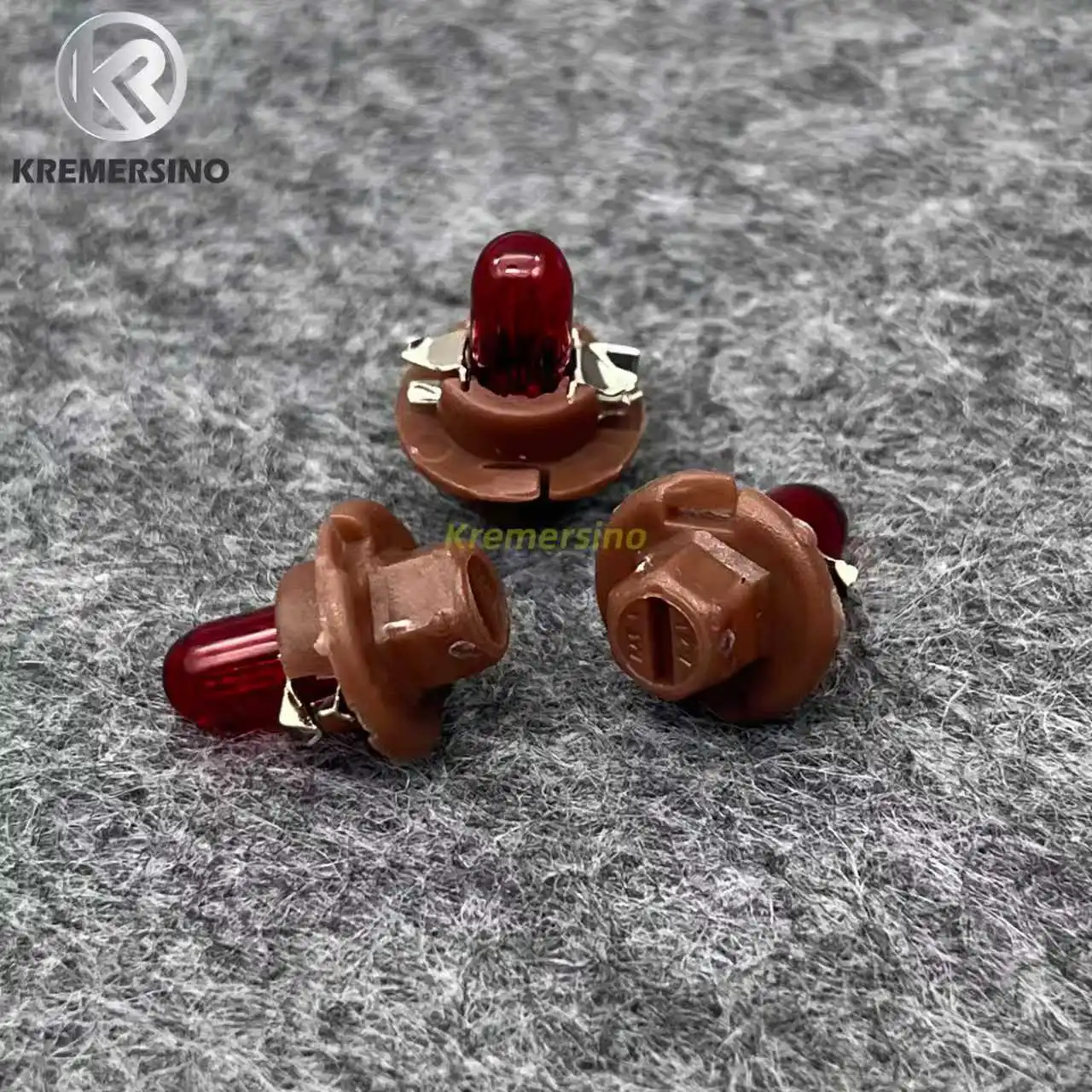 10pcs T5 Bulbs Lamps for Audi Mercedes Benz BMW Opel Volvo Car 12V 1.3W Brown Base Red Dashboard Side Light Bulb