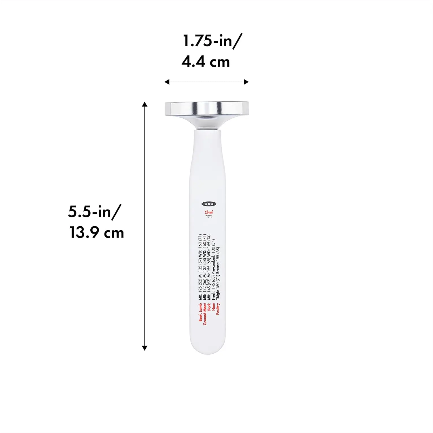 Instant Read Meat Thermometer with Quick Accurate Temperature Readings and Easy-to-Read Display