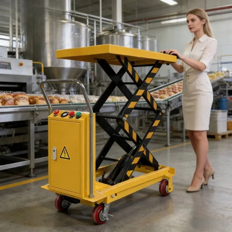 Platform car DPS500 mobile scissor hydraulic lift platform car trolley