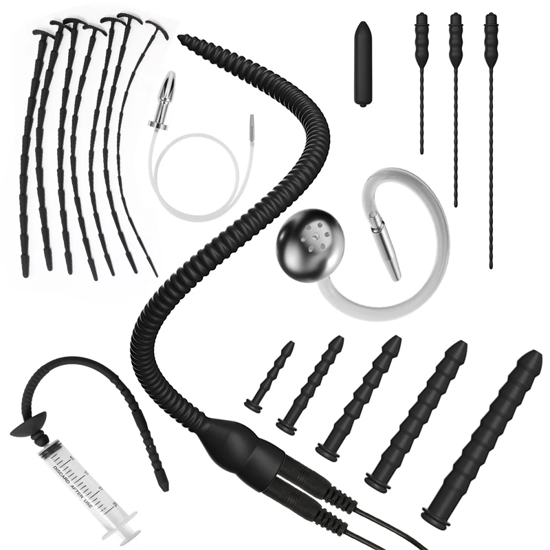 Factory Sales Penis Plug Vibrator/Hollow/Syringe/Urethral Toys for Man Horse Eye Sticks Ejaculation Delay Uretral Probe Sex Shop