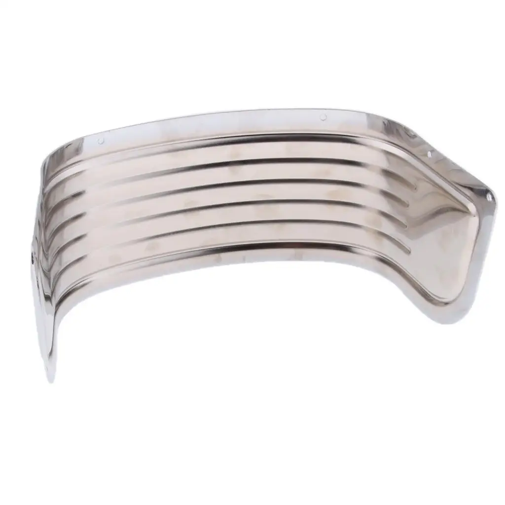 

Steel Front Fender Skirt Silver Ribbed Trim for Touring Road Glide Flame Skirt Styling Custom Fit