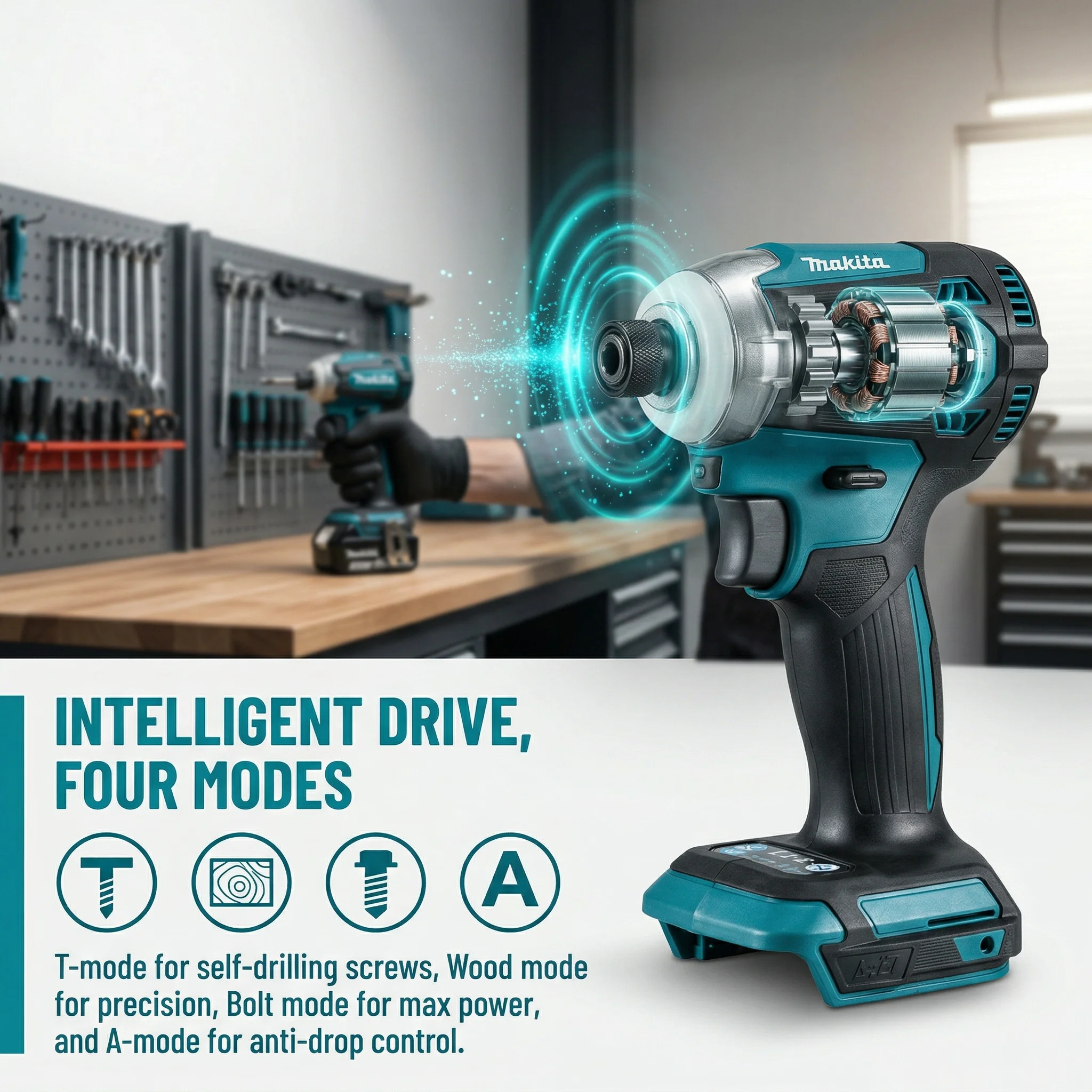 Makita DTD171 18V Brushless Impact Driver 180Nm Cordless Power Tool For Woodworking Construction And Daily  Bolting Repair
