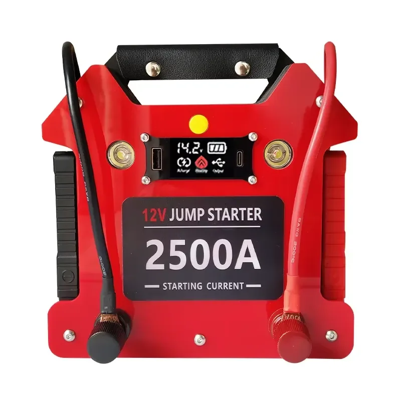 32000mAh 12V Jump Starter Auto Power Pack with Air Pump & LED Light 2500A Peak Current for Cars/Motorcycles/Trucks