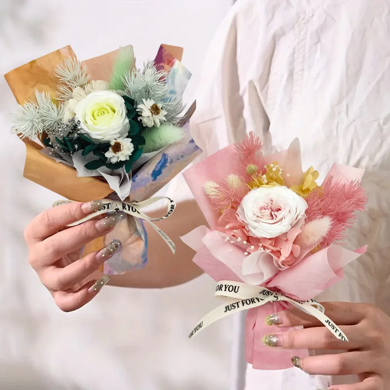 

Вечный букет роз, долговечный букет 1-3 лет, романтический орнамент, идеальный День святого Валентина, Рождественский домашний декор, романтический подарок