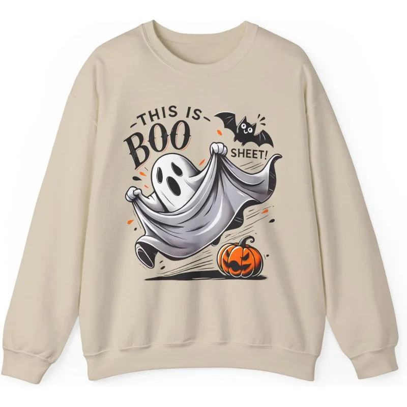 

Spooky Halloween Sweater, Spooky Vintage This is Boo Sheet Cute Funny Sarcastic Quotes