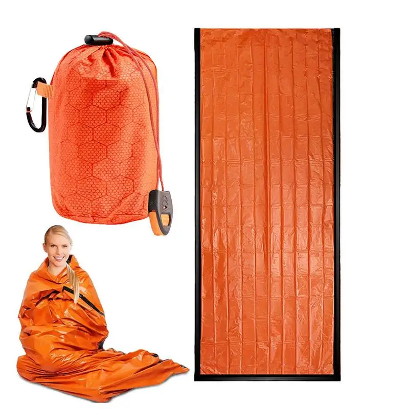 Survival Sleeping Bag Waterproof Camping Sack Lightweight Thermal Blanket Survival Gear for Camping Hiking Outdoor Adventure