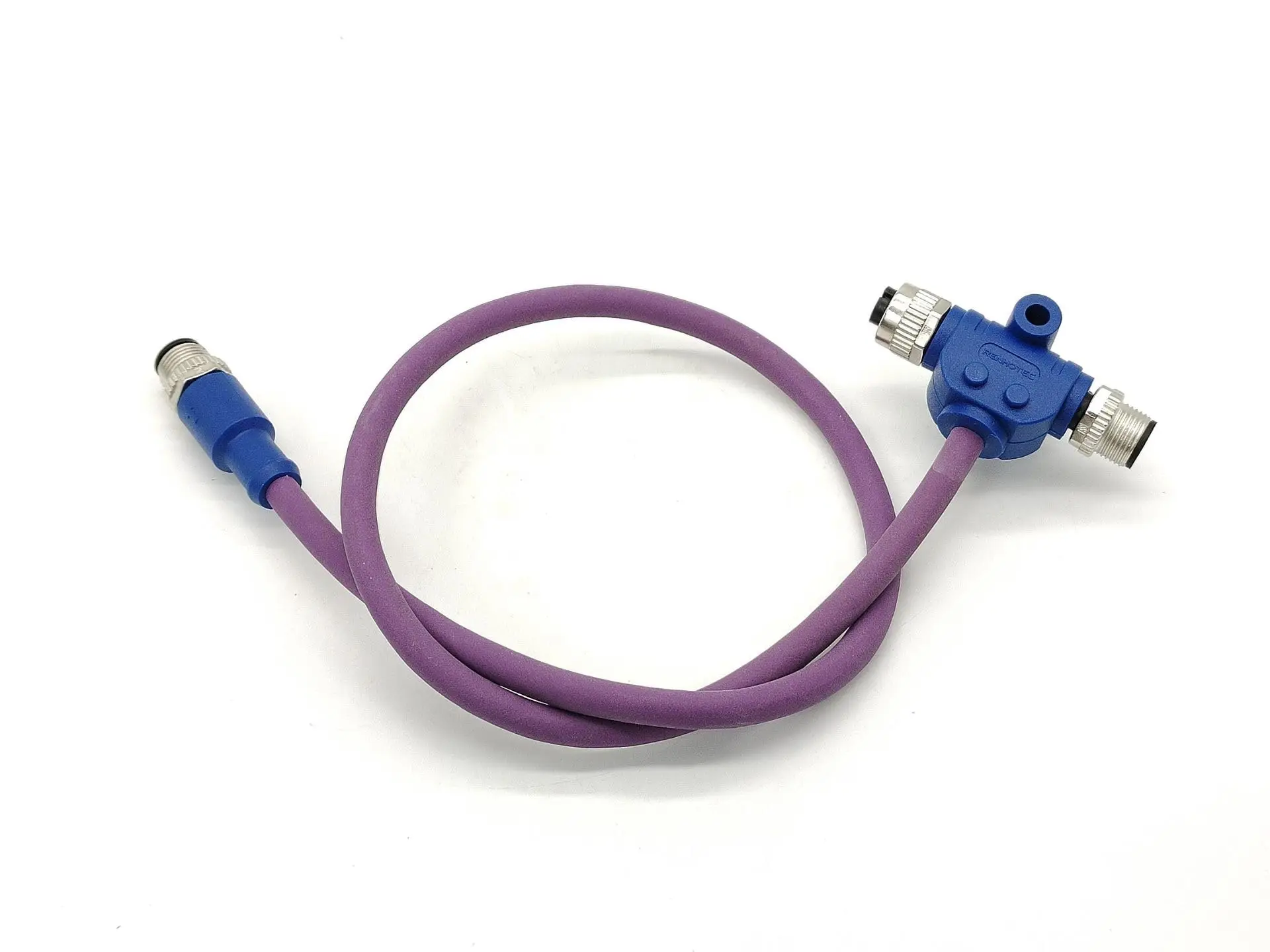 NMEA 2000 Compatible Marine T Connector M12 5 Pin Male to Female to Male Cable 0.5 Meter