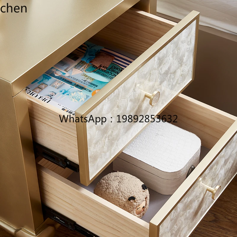 CB1   natural shell bedside modern simple home light luxury bedroom bedside table