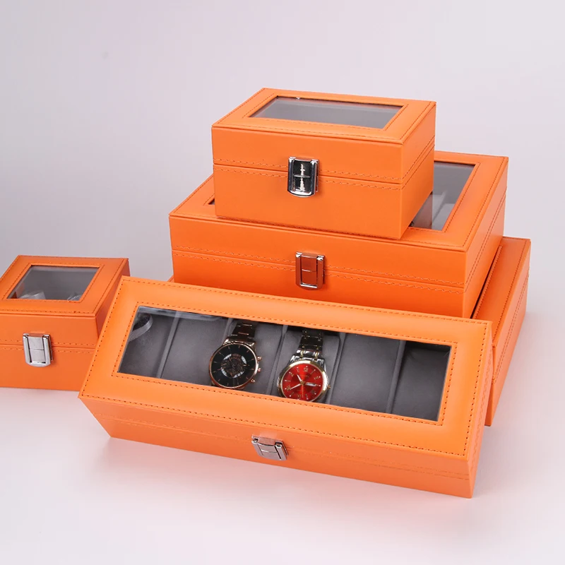Watch Storage Box Organizer - 2/3/6/10/12 Grids Clock Display Case Handmade Festive Watch Holder for Home Decor