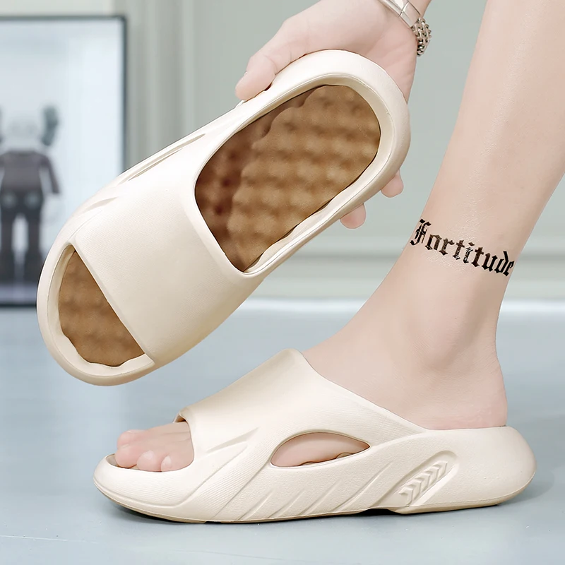 

Massage Soft-Soled Men's Summer Outdoor Beach Casual Thick-Soled Non-Slip Wear-Resistant Large Size One-Line Sandals