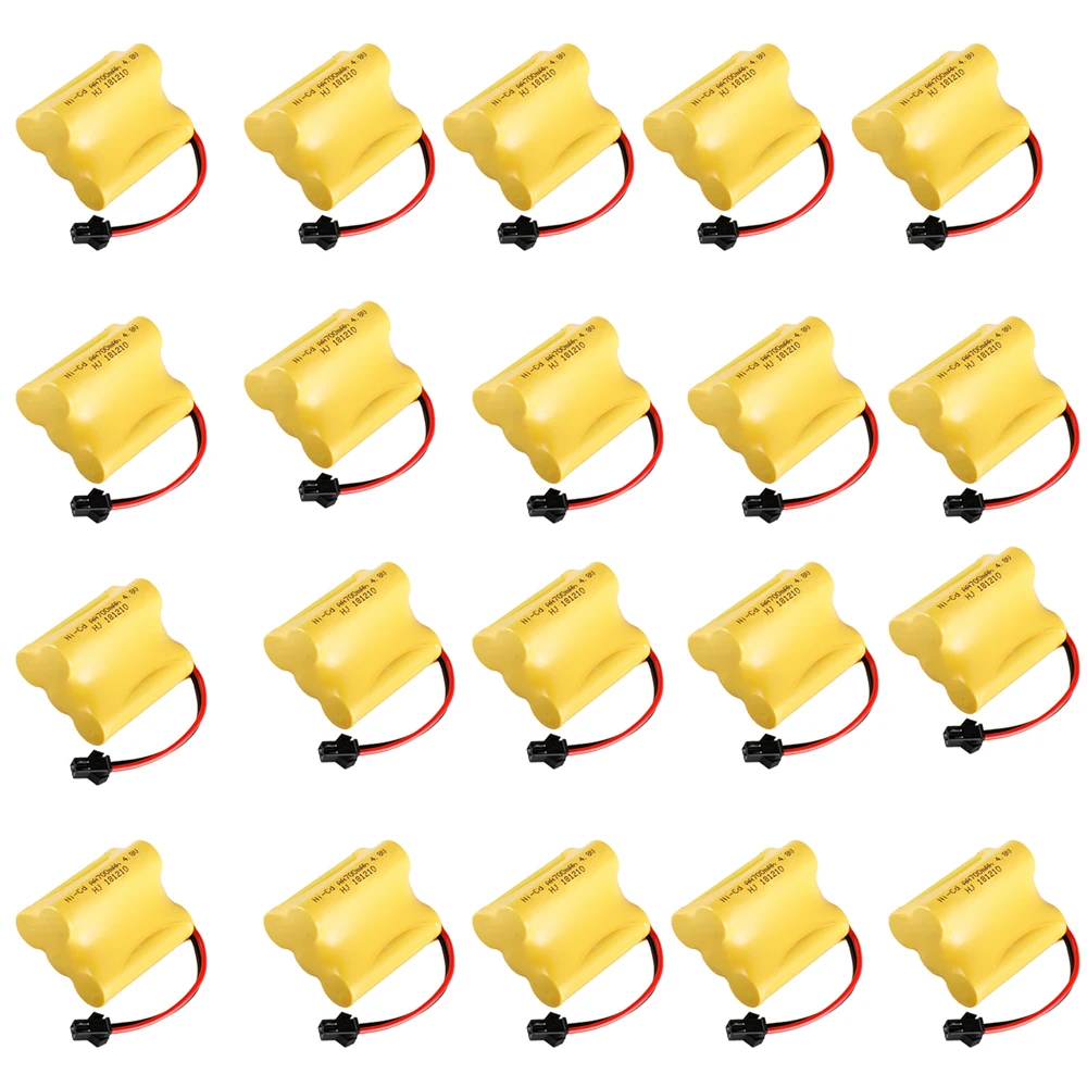 4.8V 700mah NiCd Battery SM Plug For Rc toys Cars Tanks Robots Boats Guns NI-CD 4.8v Battery L model 4* AA Battery Pack 20PCS