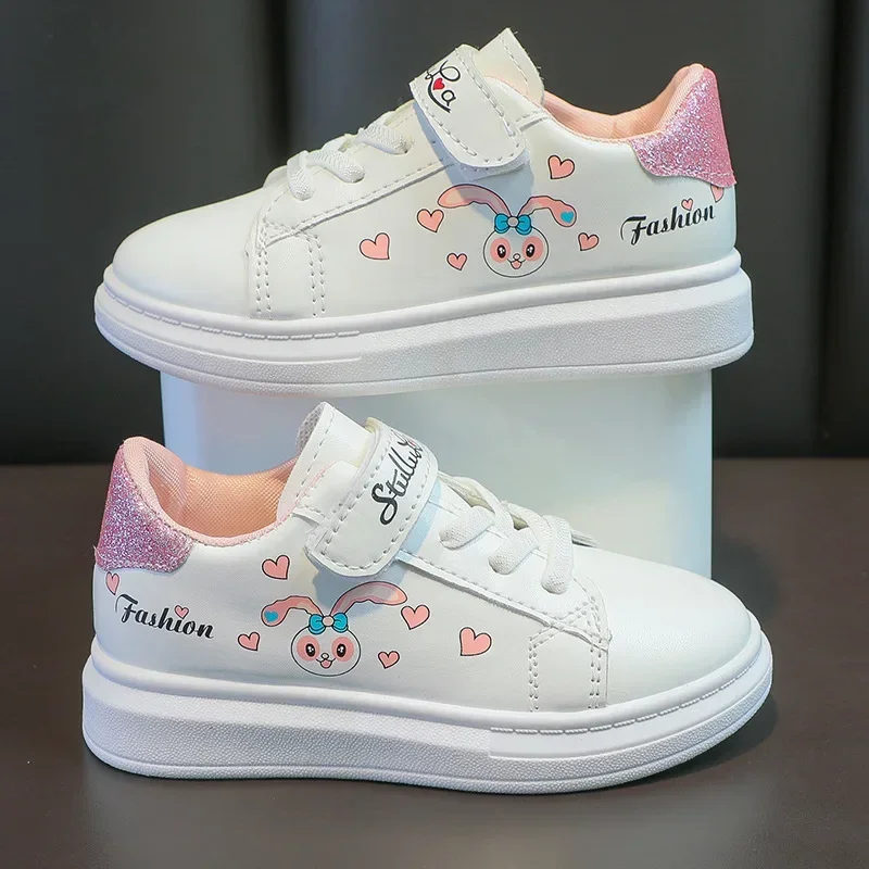 Tenis Girl White Shoe Spring Boy Anti-skid Solid Soled StellaLou Shoe Thick Soles High Height Children Shoe Kid Sports Shoe26-37