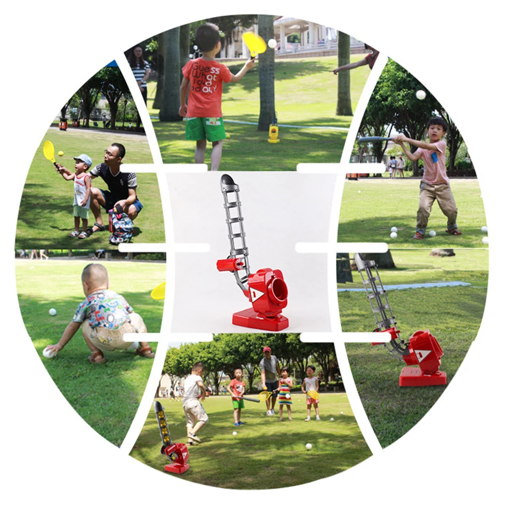 

1 Set Automatic Baseball Launcher Machine Plastic Safe For Kids Outdoor Indoor Batting Skill Training Tool Kids Baseball