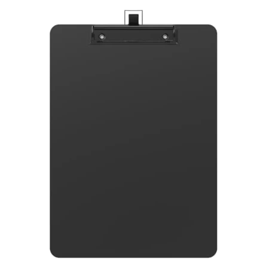 

Aluminum Metal Clipboard with Pen Holoder, 8.5 x 11 Black Contractor Clip Board, Letter Size 9 x 12.5 in, Suit for School, Offi
