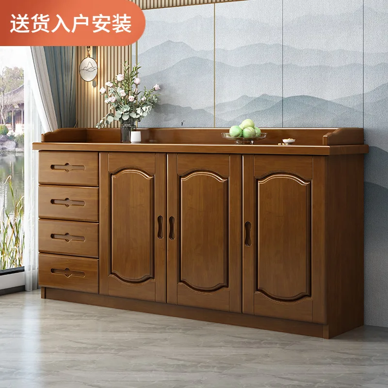 

Solid Wood Dining Side Cabinet, Low Cabinet, Dining Room Side Cabinet, Wine Against The Wall, Simple Living Room, Tea Storage