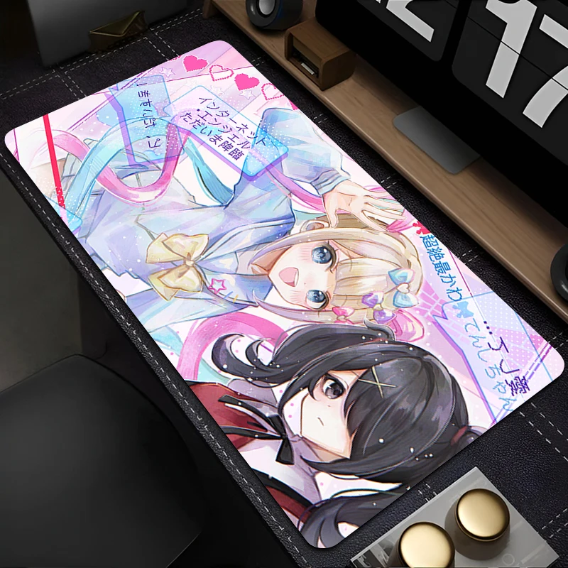 Needy Girl Overdose Anime Pink Mouse Pad Keyboard Gaming Accessories Carpet Large Mousepad Pc Gamer Cabinet Laptop XXL Desk Mat