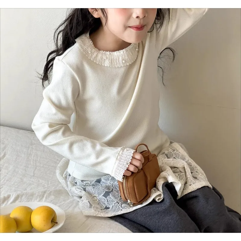 Girls' Bottoming Shirt Autumn and Winter 2026 New Children's Foreign Style Long-sleeved T-shirt with Top Inside