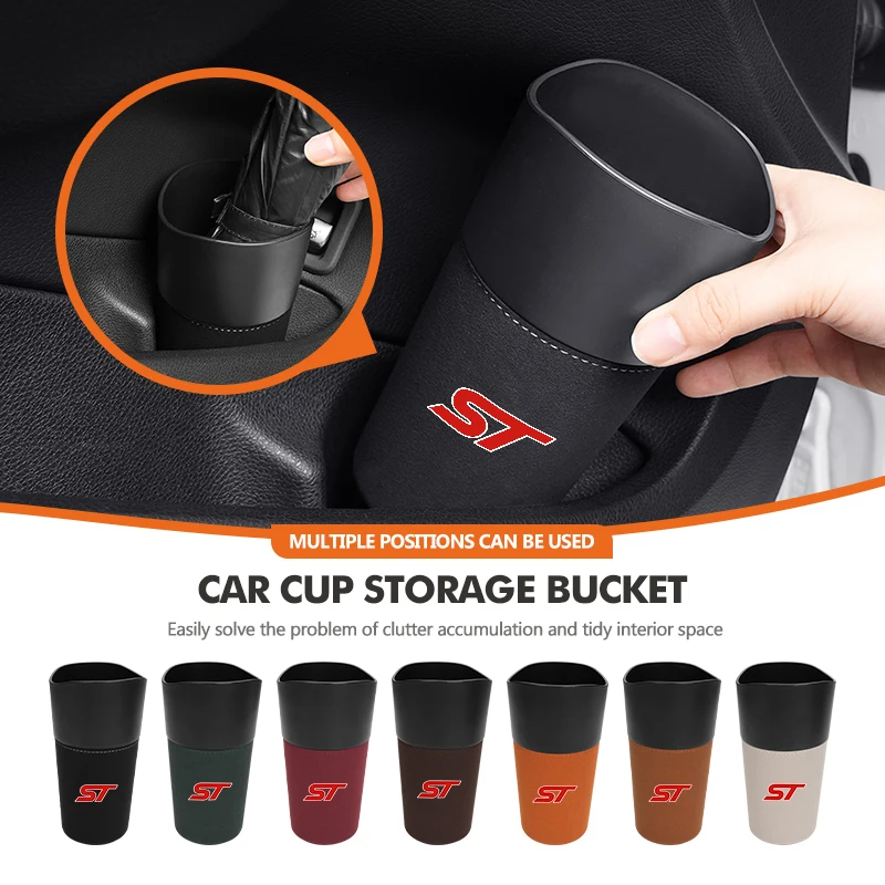 Soporte para vasos de coche, salida de aire, estante para bebidas, basurero, almacenamiento para Ford ST Focus Fiesta Ranger Escort Falcon Flex S-MAX Kuga