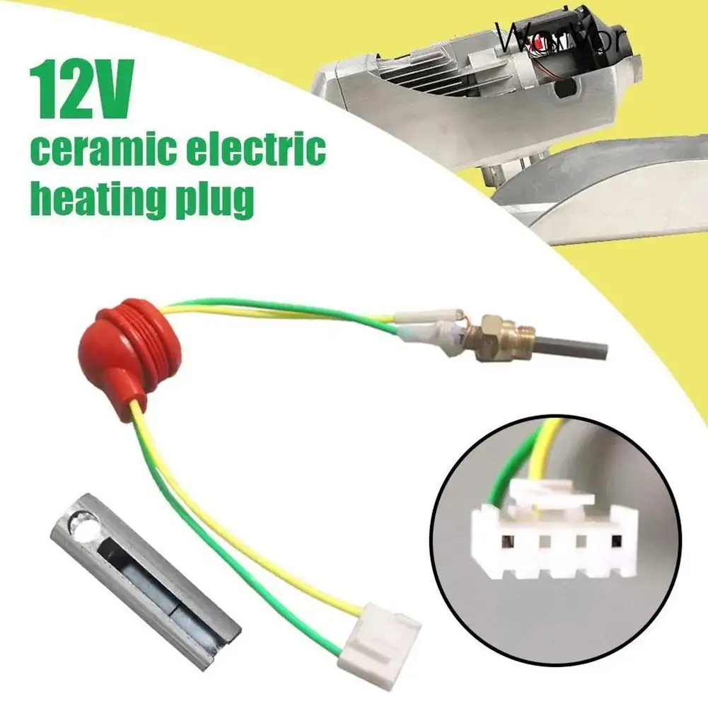 12V Ceramic Glow Plug For Eberspacher Air Parking Heater D2 D4 D4S Red Cap White Plastic Metal Accessories G1U7