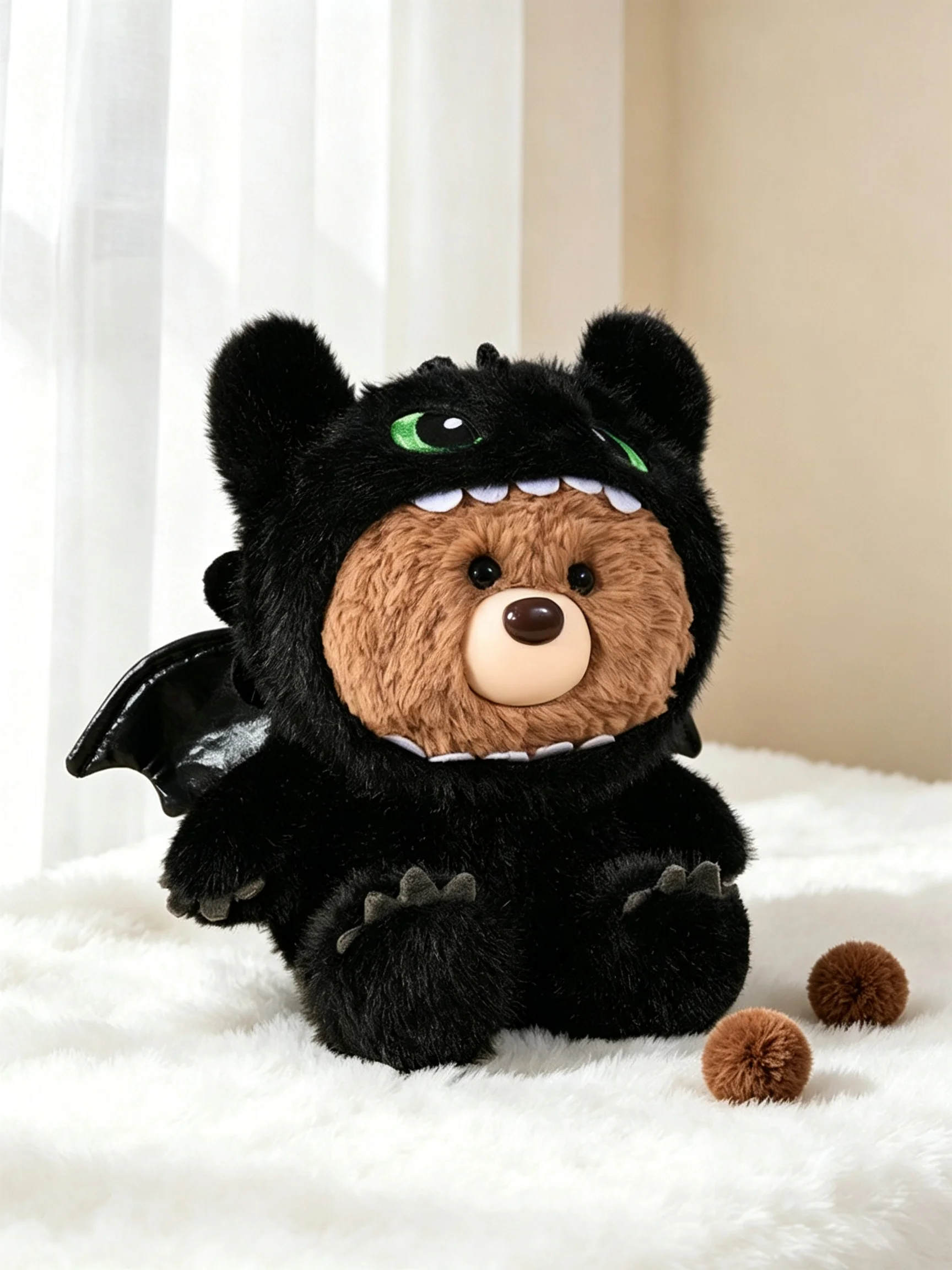 Genuine Dragon Replica Gifford Bear Sitting Plush Doll Toothless Cosplay Stuffed Toy Soft Figure Collectible