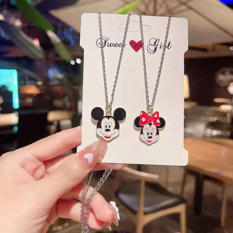 

Disney Anime Peripheral Necklace Cartoon Cute Mickey Mickey Donald Duck Drop Oil Alloy Pendant Fashion Student Accessory Gift