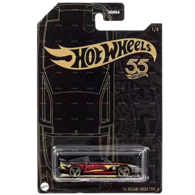 Hot Wheels 55Th Anniversary Black Yellow Series 2023 Bmw Nissan Chevy Nova Dodge Challenger Srt Volkswagen T1 Gtr 1/64 modello di auto