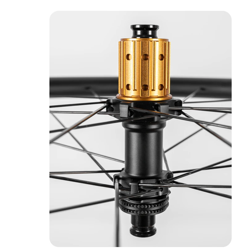 35mm 38mm 40mm 57mm 77 ROAD Carbon-Laufradsatz für Kletterfahrten Ohne Logo 700C Laufrad 12x100/12x142mm Gravel, Rennklasse Center Lock Scheibenbremse – Detail 10