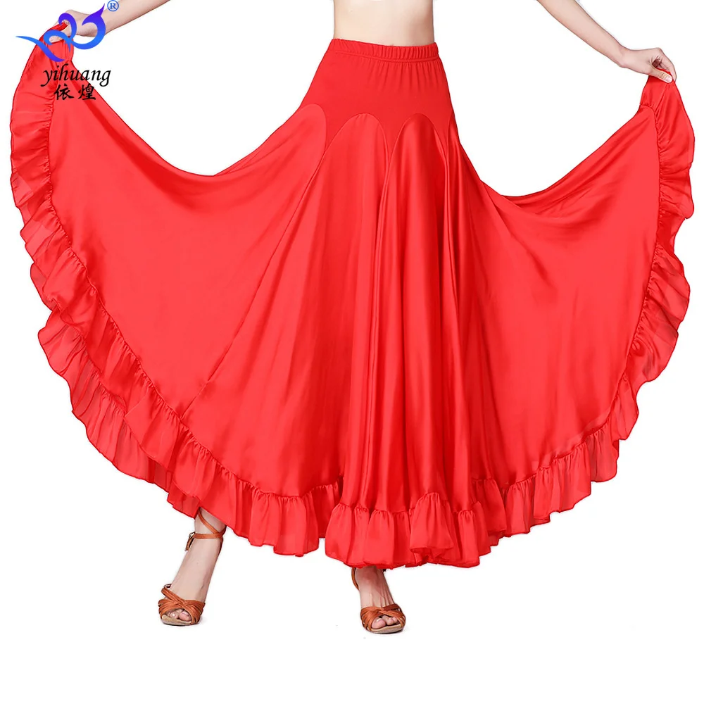 Ballroom Dance Skirts For Women Modern Dance Waltz Skirt With Half Length And Big Swing Skirts For Female