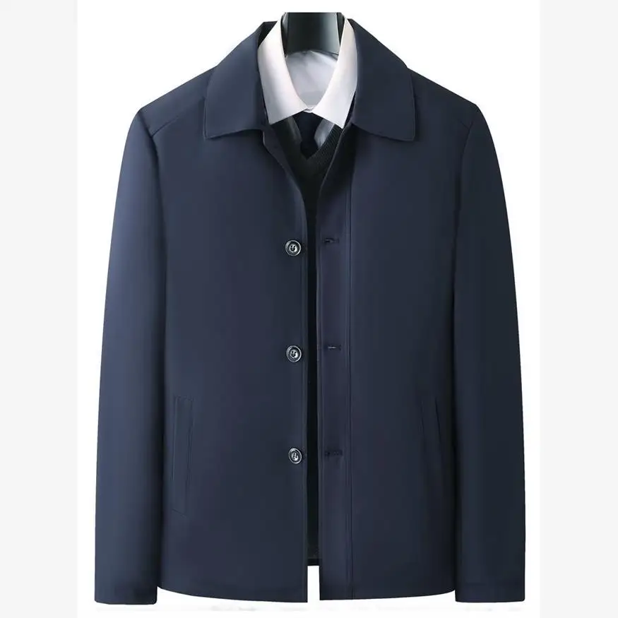 

Пальто Father's Sle Jaet, весенне-осеннее мужское пальто с откидным воротником среднего возраста и ly Busin, повседневная верхняя одежда ort Sve