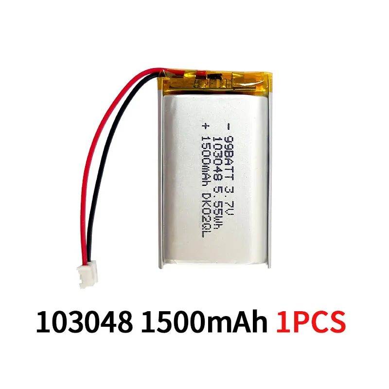 103048 Lipo Battery 3.7V 103050 1500mAh Polymer Rechargeable Batteries for Beauty Meter Nebulizer Mobile Power Laptop DVD Cell