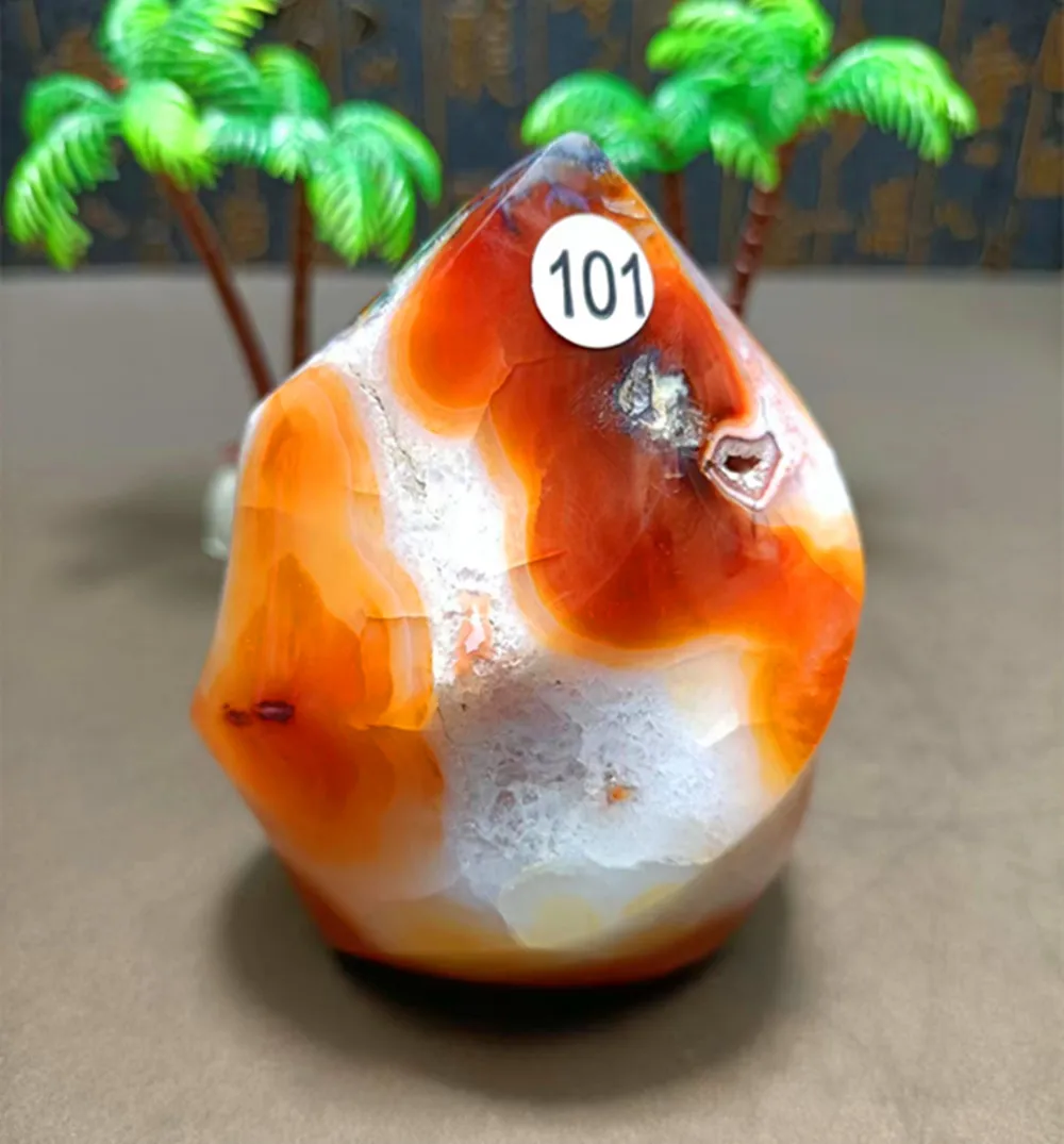 Natural red agate crystal flame natural carbund quartz decomposition crystal gem free form crystal healing spirit home decoratio