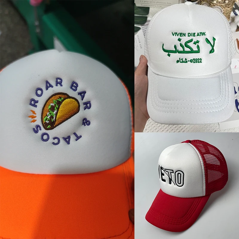 Customized Unisex Cheaper 5 Panel Trucker Hat Adult Printing Summer Baseball Cap Blank Mesh Tentacle Sun Hat Visor