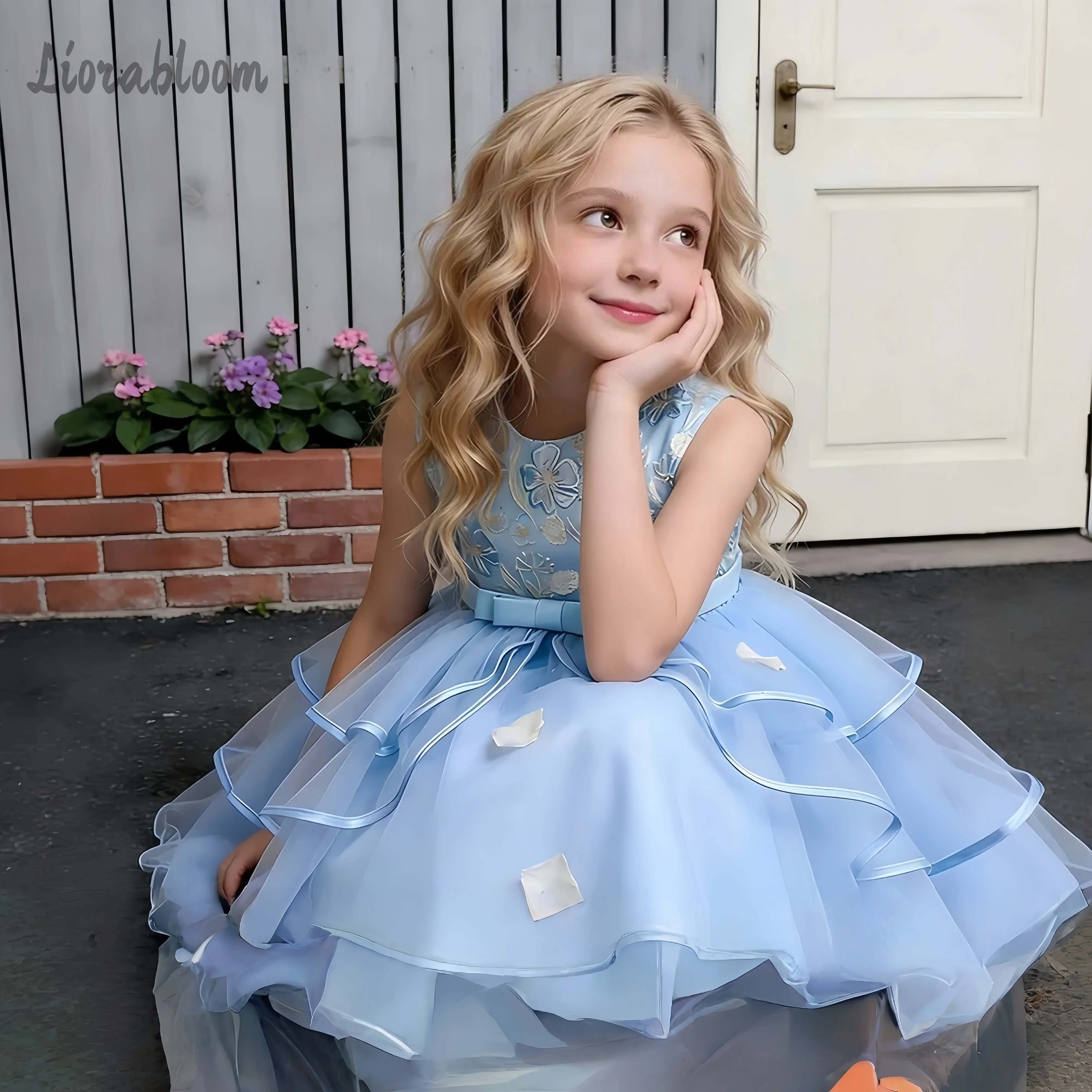 Multicolor A-Line Girls' Dress Fluffy Skirt Flower Girl Dress Party Dress Princess Dress Elegant Girls' Dress