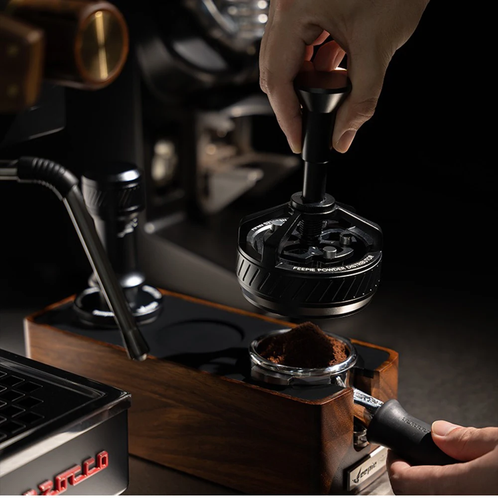 Feepie 58MM Coffee Cloth Powder Needle Automatic Rotating Stirrer Coffee Powder Needle Push-type Rotating Powder Needle