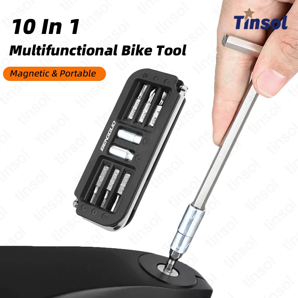 AliExpress Tinsol TINSOL 2026 New Magnetic Bike Hex Wrench Multifunctional Electric Bike Repair Tool Portable Road Bicycle Tool